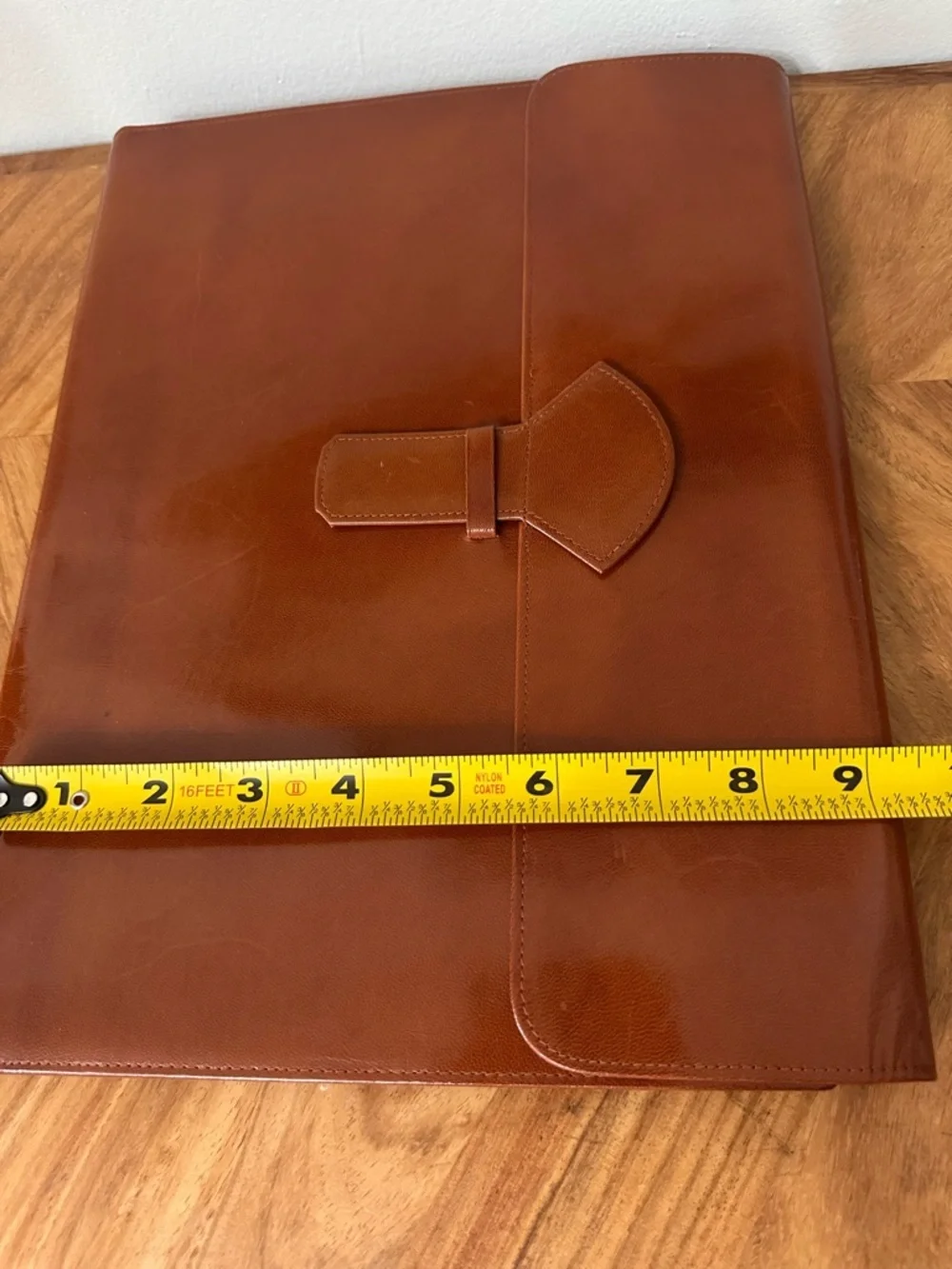 Vtg Bottega Veneta Classic Cognac Leather Document Portfolio 12.75” x 9.25” READ